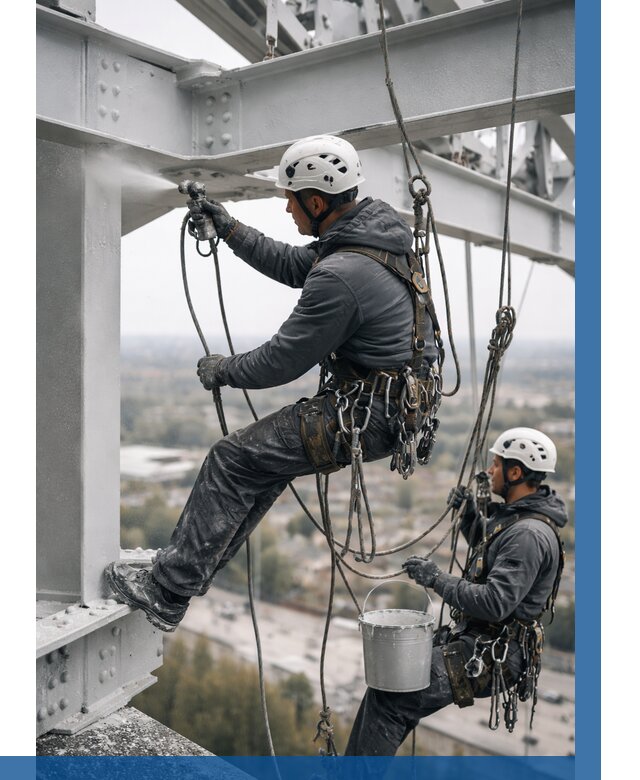 Покраска металлоконструкций на высоте в Кондопоге 355 р |ВЫСОТНИК-Кнп