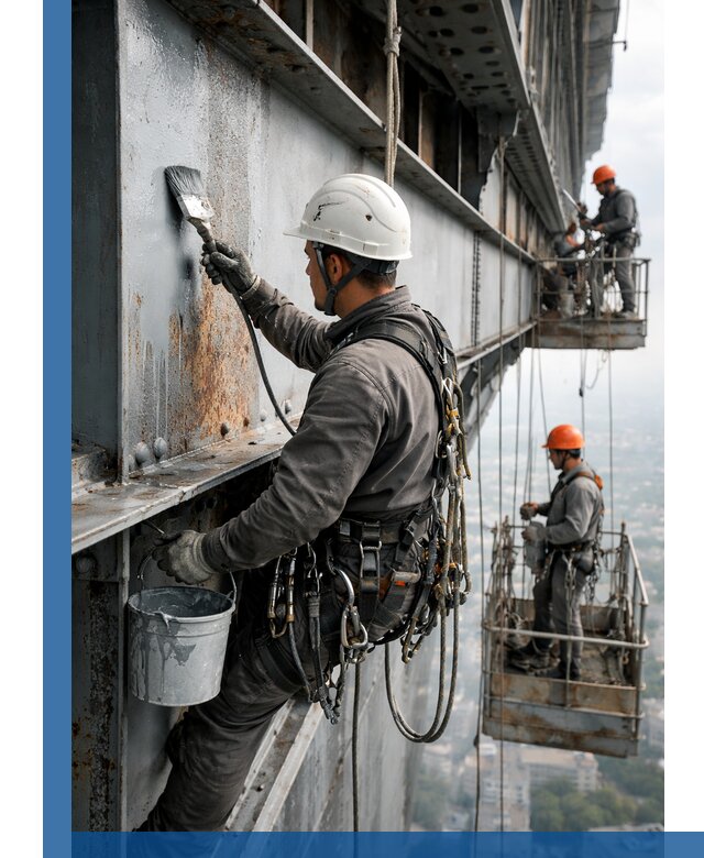 Покраска металлоконструкций на высоте в Кондопоге профессионально