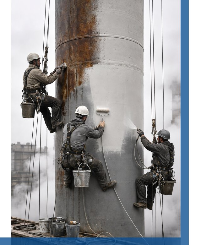 Покраска дымовых труб в Кондопоге от 8629 р. | ВЫСОТНИК-Кнп