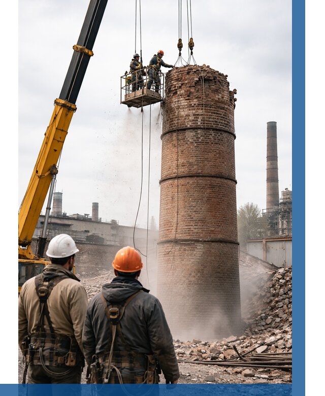 Демонтаж дымовой трубы в Кондопоге от 91368 р. | ВЫСОТНИК-Кнп, смета