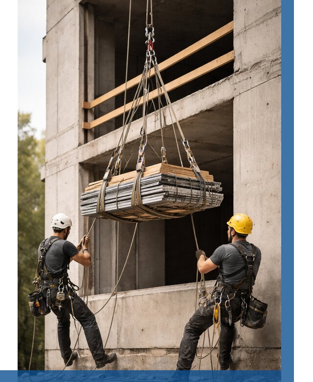 Подъем материала на этаж веревками в Кондопоге от 1523 р. | ВЫСОТНИК-Кнп