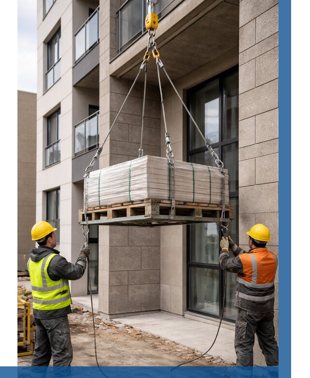 Подъем керамогранита на этаж в Кондопоге от 3553 р. | ВЫСОТНИК-Кнп