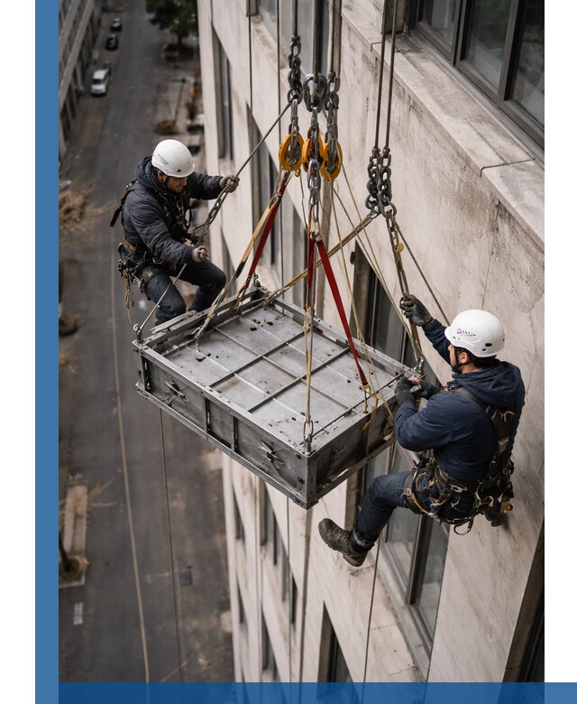 Спуск и подъем грузов по фасаду в Кондопоге для зданий