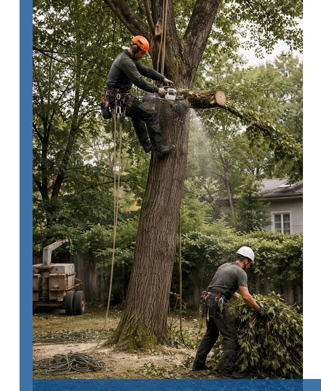 Кронирование деревьев в Кондопоге, безопасная высотная обрезка