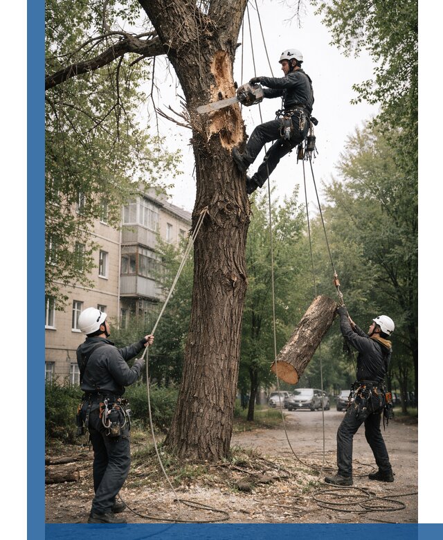 Срочное удаление аварийных деревьев в Кондопоге с гарантией безопасности