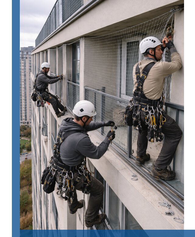 Профессиональный монтаж защитной сетки от птиц в Кондопоге