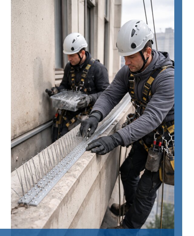 Установка шипов от птиц в Кондопоге от 863 р. | ВЫСОТНИК-Кнп